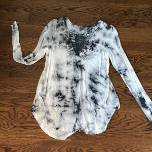 Tie died long sleeved tee shirt